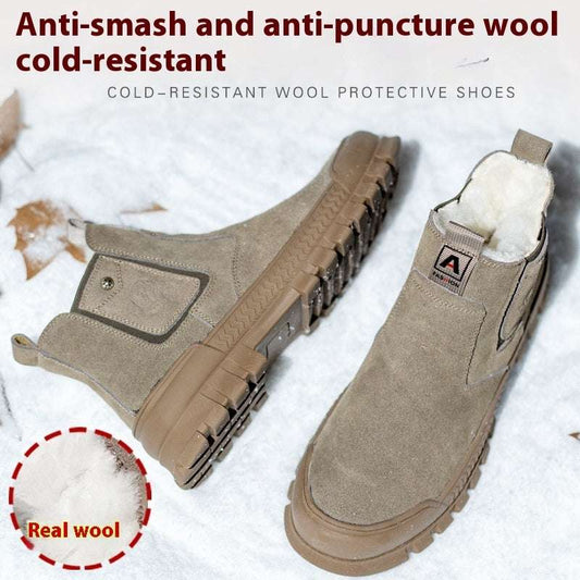Anti-smashing And Anti-penetration Winter Thickened Work Shoes Men - globaltradeleader
