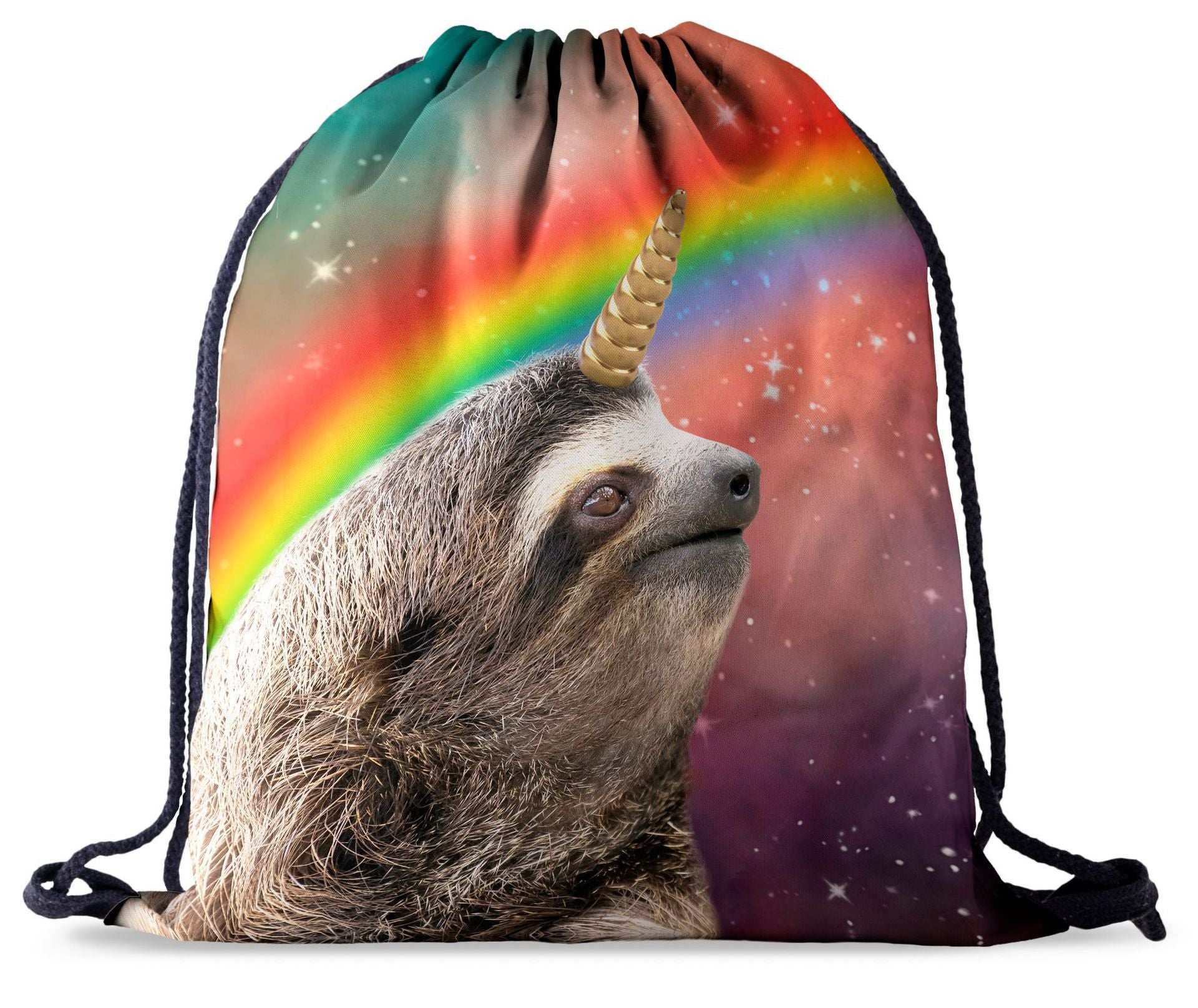 Sloth Series 3d Digital Print Drawstring Pocket Backpack