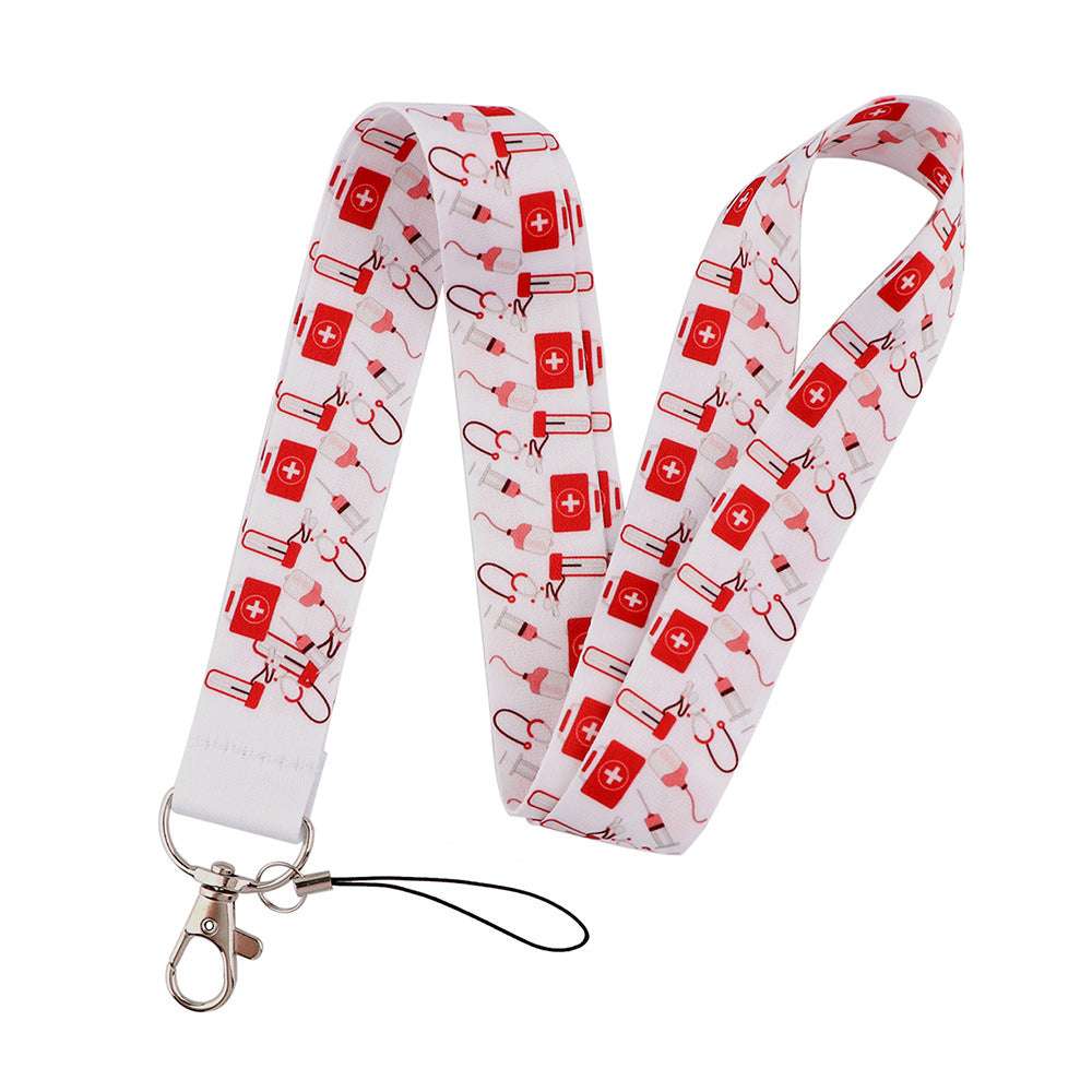 Cute Doctor Cartoon Mobile Phone Lanyard