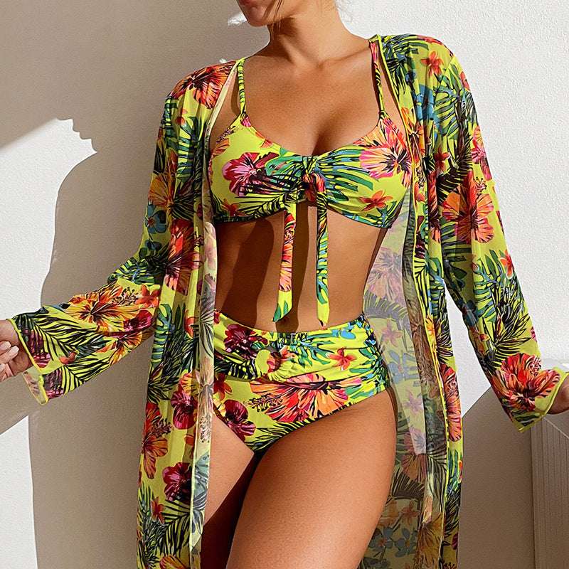 Women's Long Blouse Split Bikini Plus Size Suit - globaltradeleader