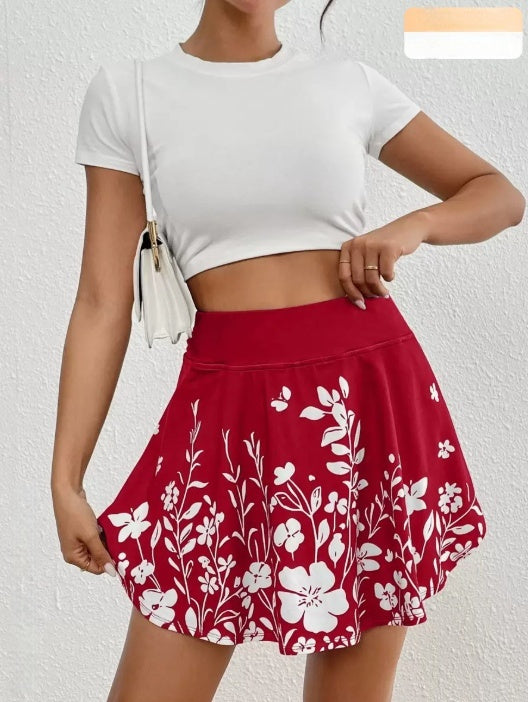Pocket Minimalist Flower Printed Shorts With Pockets Shorts Inside Out Back To School Outfits - globaltradeleader