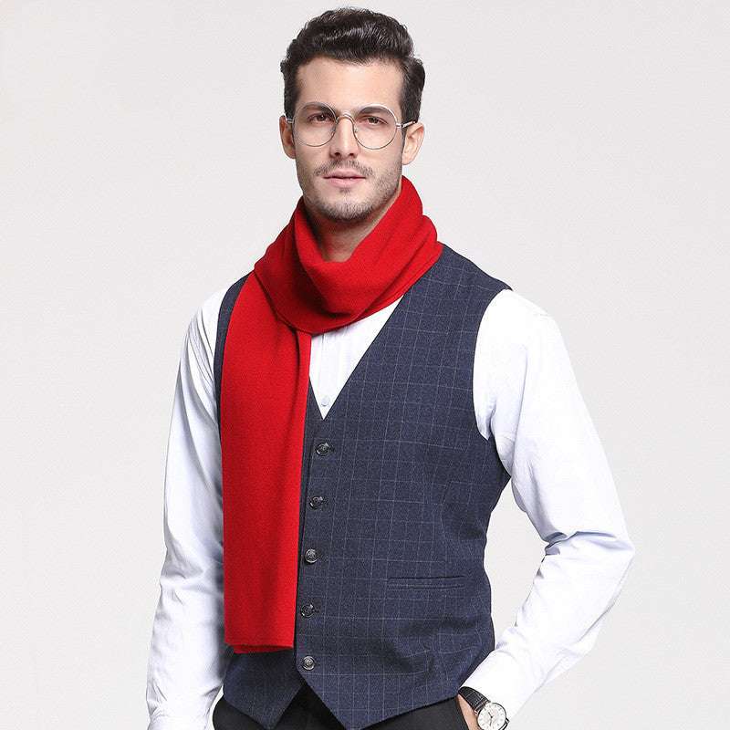 Pure Wool Men's Scarf All-match Knitting - globaltradeleader