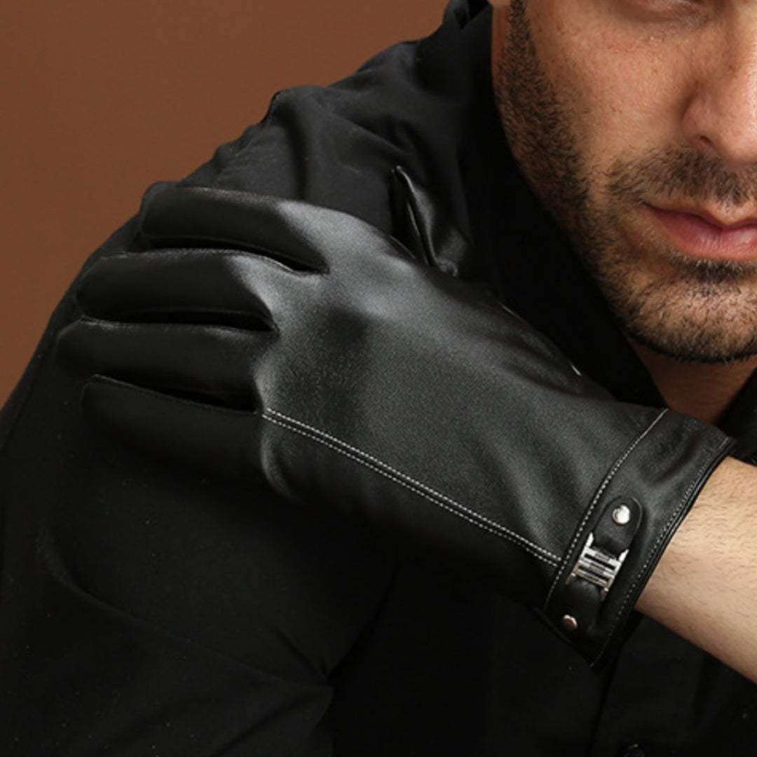 Men's Winter Outdoors Cycling Thickened Fleece-lined Warm Touch Screen Gloves - globaltradeleader