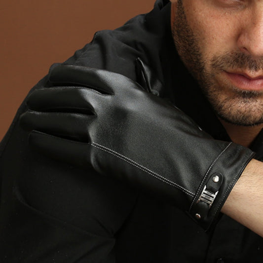 Men's Winter Outdoors Cycling Thickened Fleece-lined Warm Touch Screen Gloves - globaltradeleader