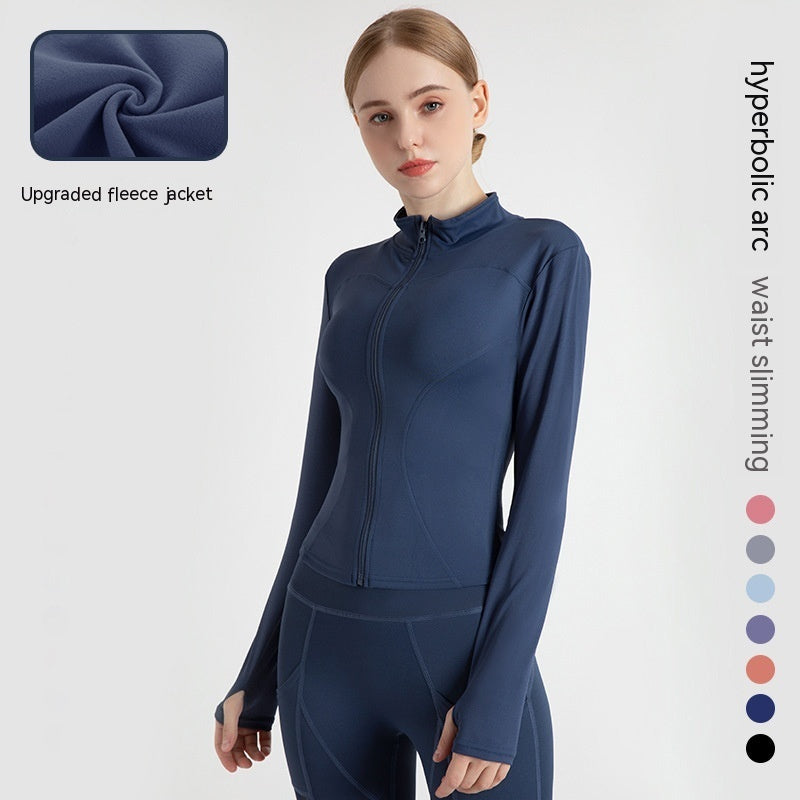 Outer Wear Long Sleeve Quick-drying Skinny Yoga Clothes Slim Fit Slimming Fitness Running Yoga Sports Jacket - globaltradeleader