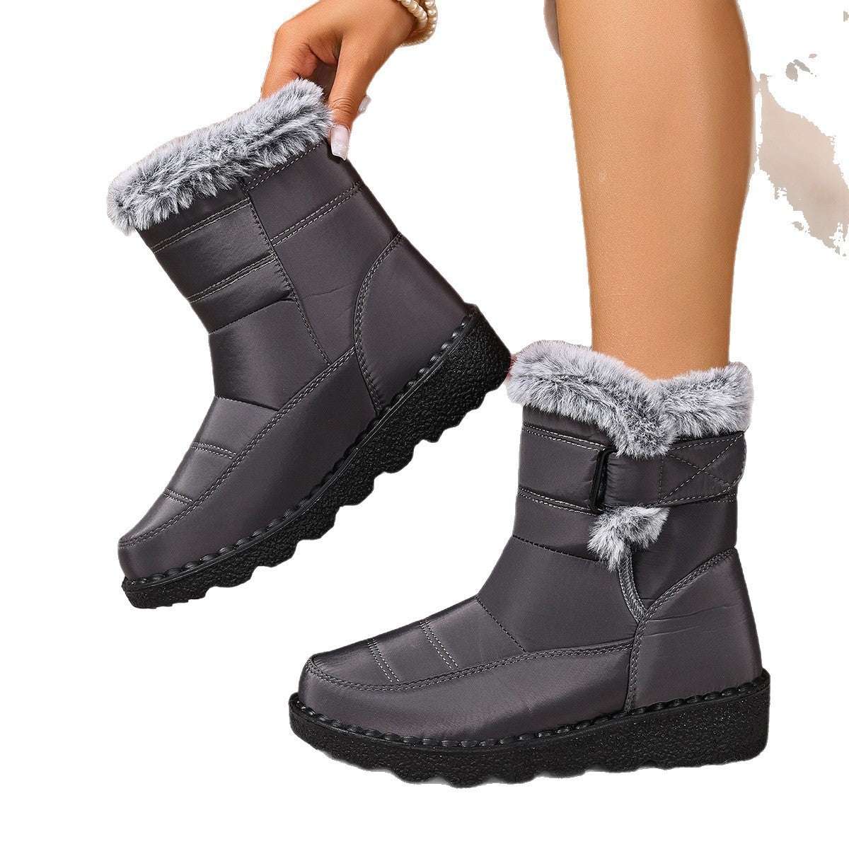 Women's Snow Boots Plus Size Wear-resistant Comfortable Warm Boots - globaltradeleader