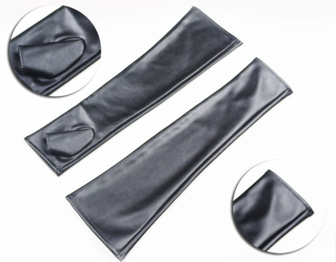 Lengthened Touch Screen Autumn And Winter Leather Liuding Warm PU Gloves - globaltradeleader