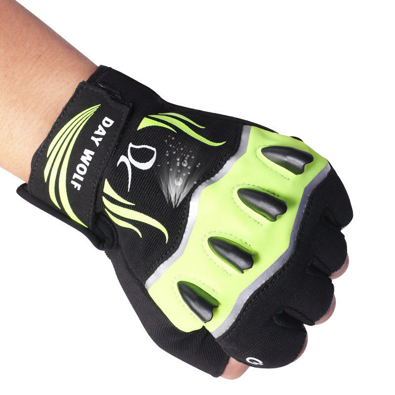 Men's And Women's Outdoor Sports Cycling Luminous Gloves