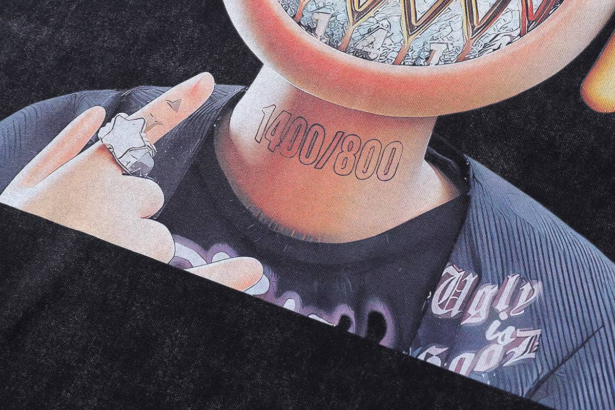 Retro Cartoon Printed Loose Round Neck Short Sleeve T-shirt - globaltradeleader