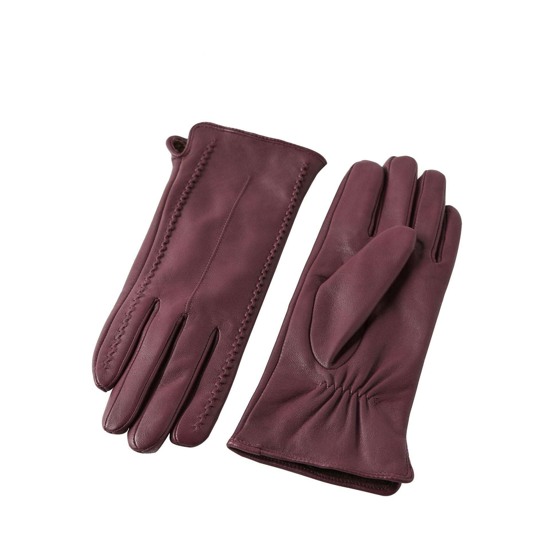 European And American Ladies Color Sheepskin Gloves Fashion Autumn And Winter Warm With Velvet - globaltradeleader