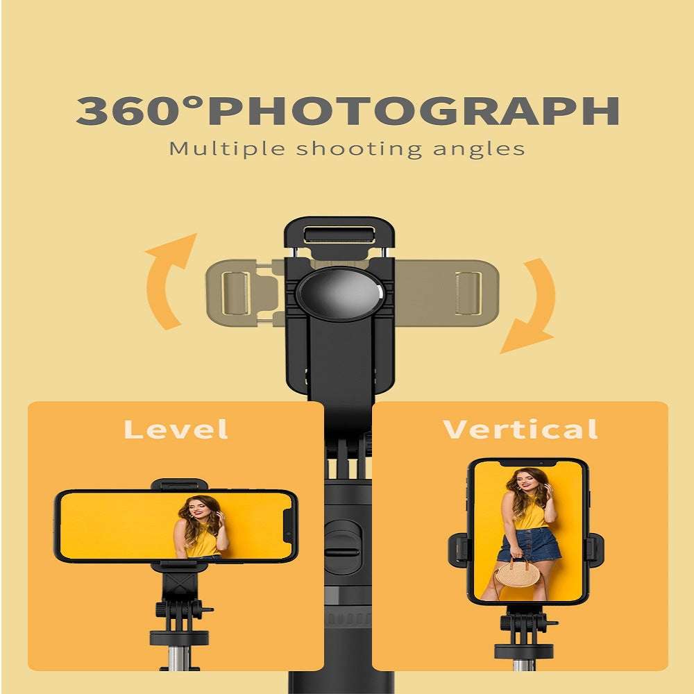 Compatible with Apple, Bluetooth Wireless Selfie Stick Tripod Foldable Monopod