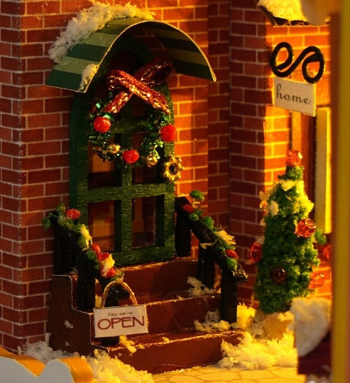 Diy Cottage Christmas Fantasy Hand-assembled 3D Book Stand Wooden Assembled Model Birthday Gift - globaltradeleader