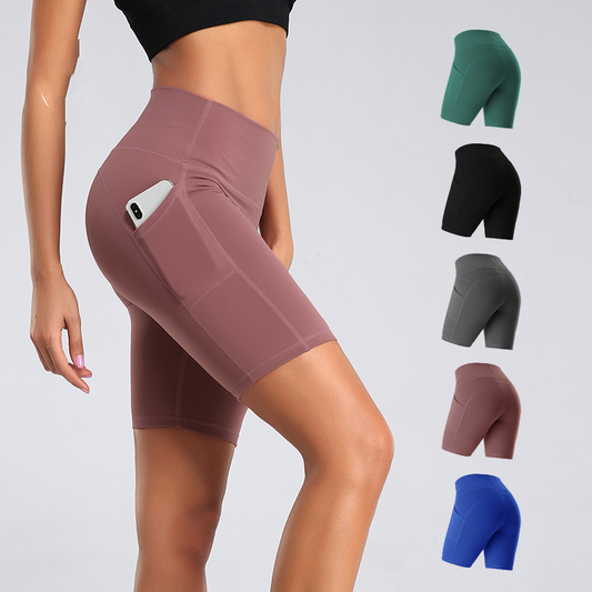 High Waist Fitness Gym Workout Leggings With Pockets Athletic Yoga Pants Slim Hips Lifting Pants - globaltradeleader