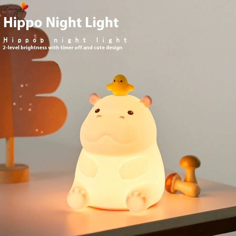 Creative Bedside Lamp USB Rechargeable Desktop Colorful Color Changing Atmosphere Silicone Pat Night Light - globaltradeleader