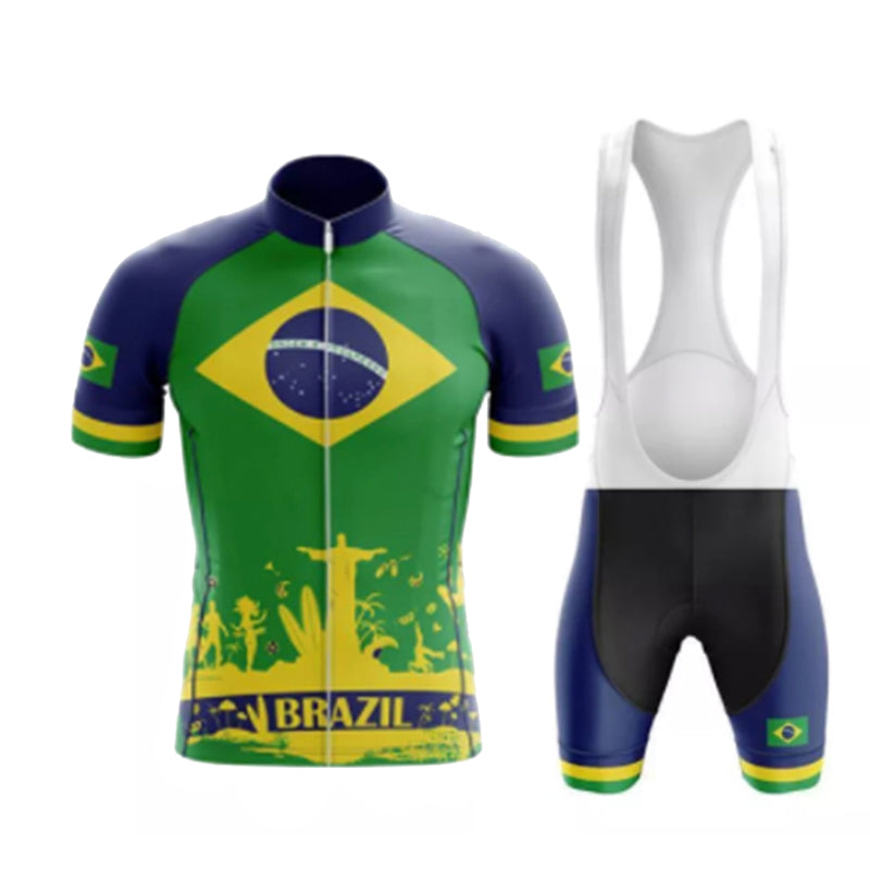 Summer Brazil Team Cycling Jersey Men's Tracksuit