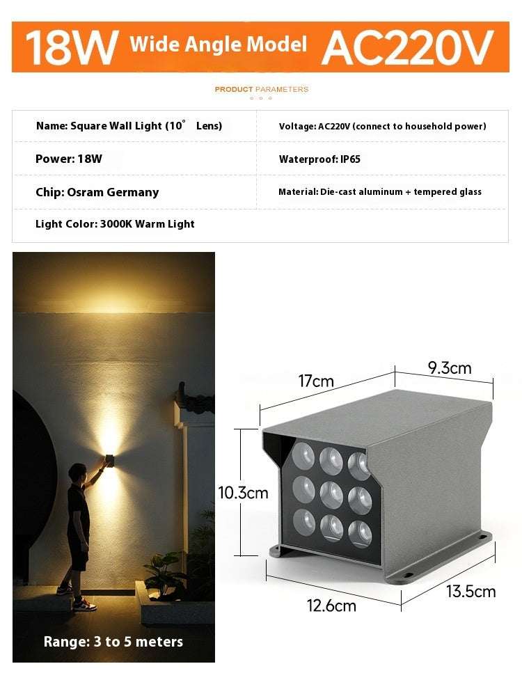 Wall Lamp Outdoor Waterproof Facade Lighting Double Head - globaltradeleader