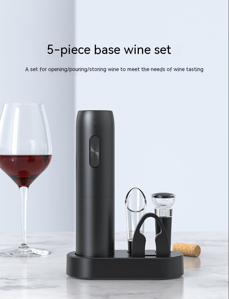 USB Rechargeable Business Gift Anniversary Celebration Storage Base Red Wine Electric Bottle Opener - globaltradeleader