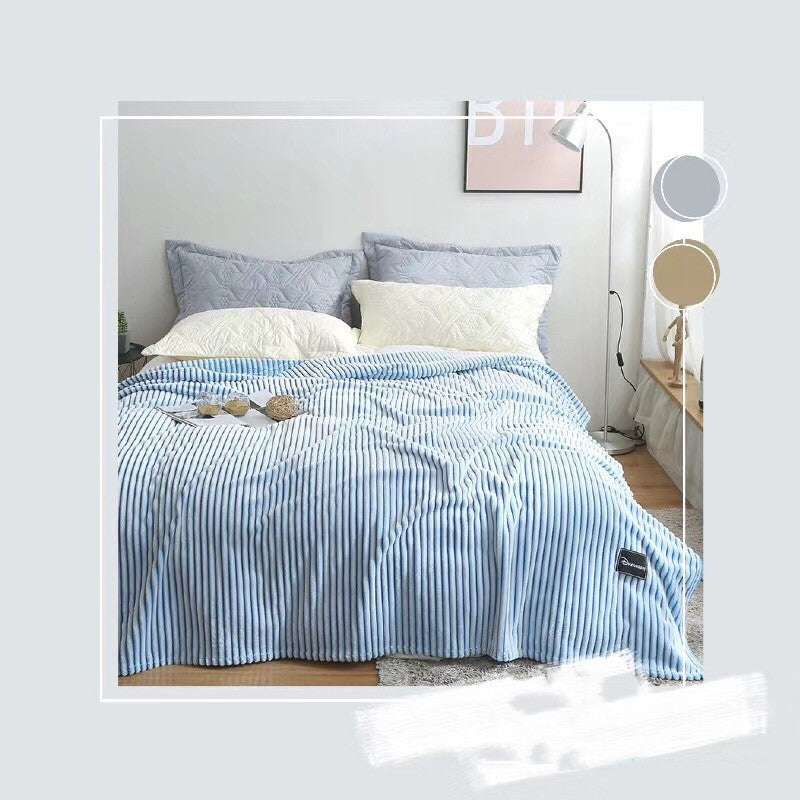 European And American Coral Fleece Thick Nap Blanket