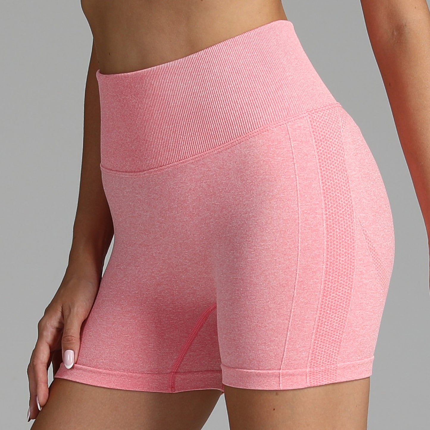 Seamless Yoga Shorts Women Solid Color High Waist Hip-lifting Fitness Pants Running Sweatpants - globaltradeleader