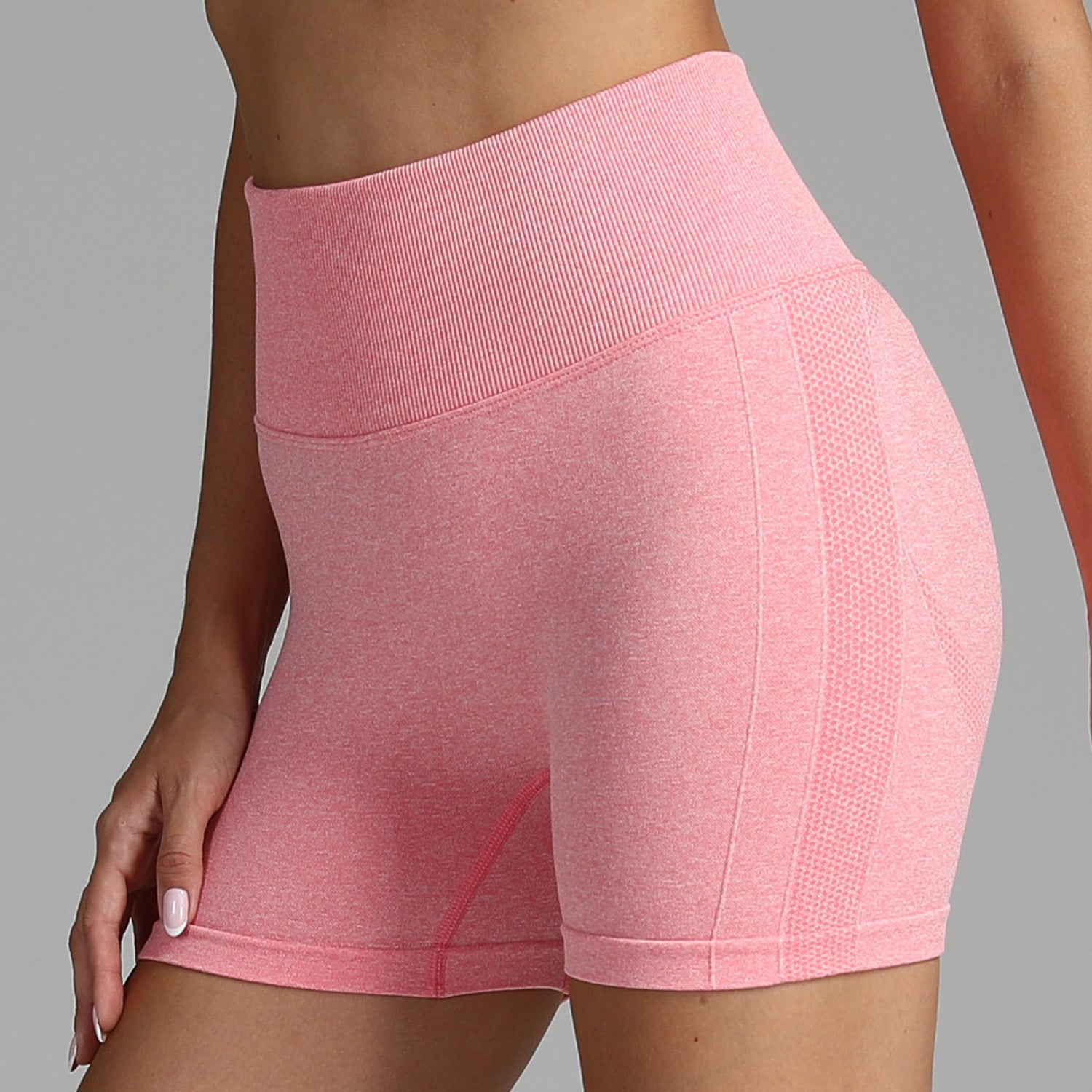 Seamless Yoga Shorts Women Solid Color High Waist Hip-lifting Fitness Pants Running Sweatpants - globaltradeleader