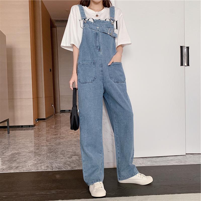 Women's Retro Hong Kong Style Loose Big Pocket Jeans - globaltradeleader