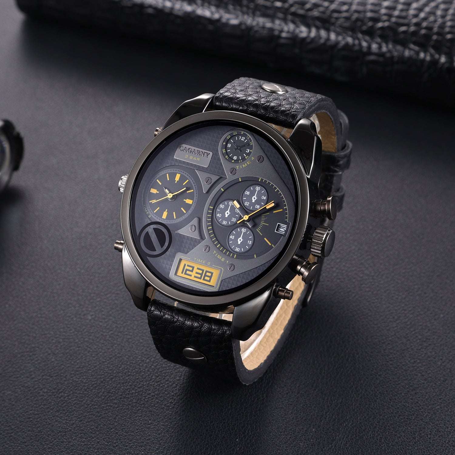 Men's Quartz Watch Double Inserts Casual Fashion - globaltradeleader