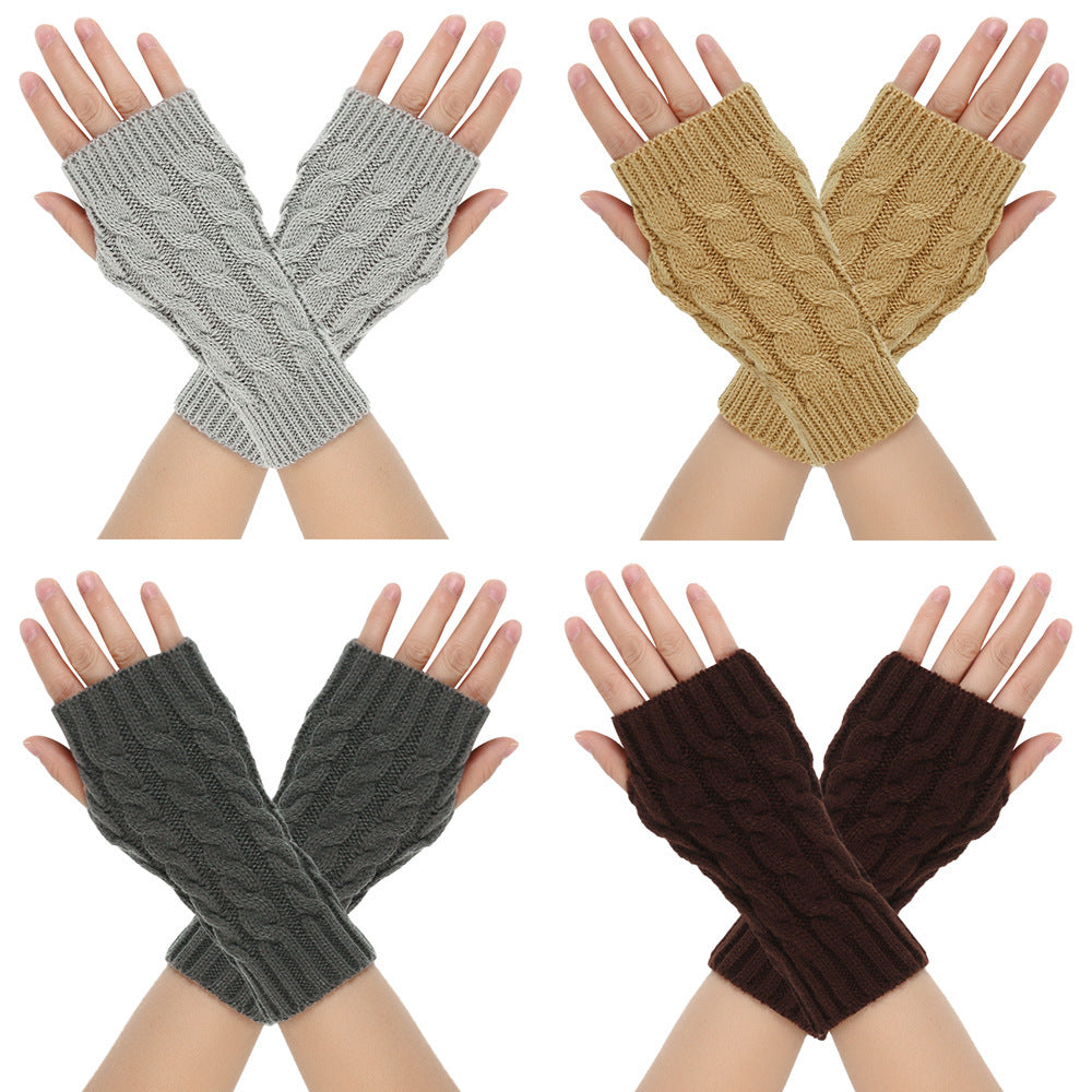 Warm Wool Gloves Winter Men's Open Finger - globaltradeleader