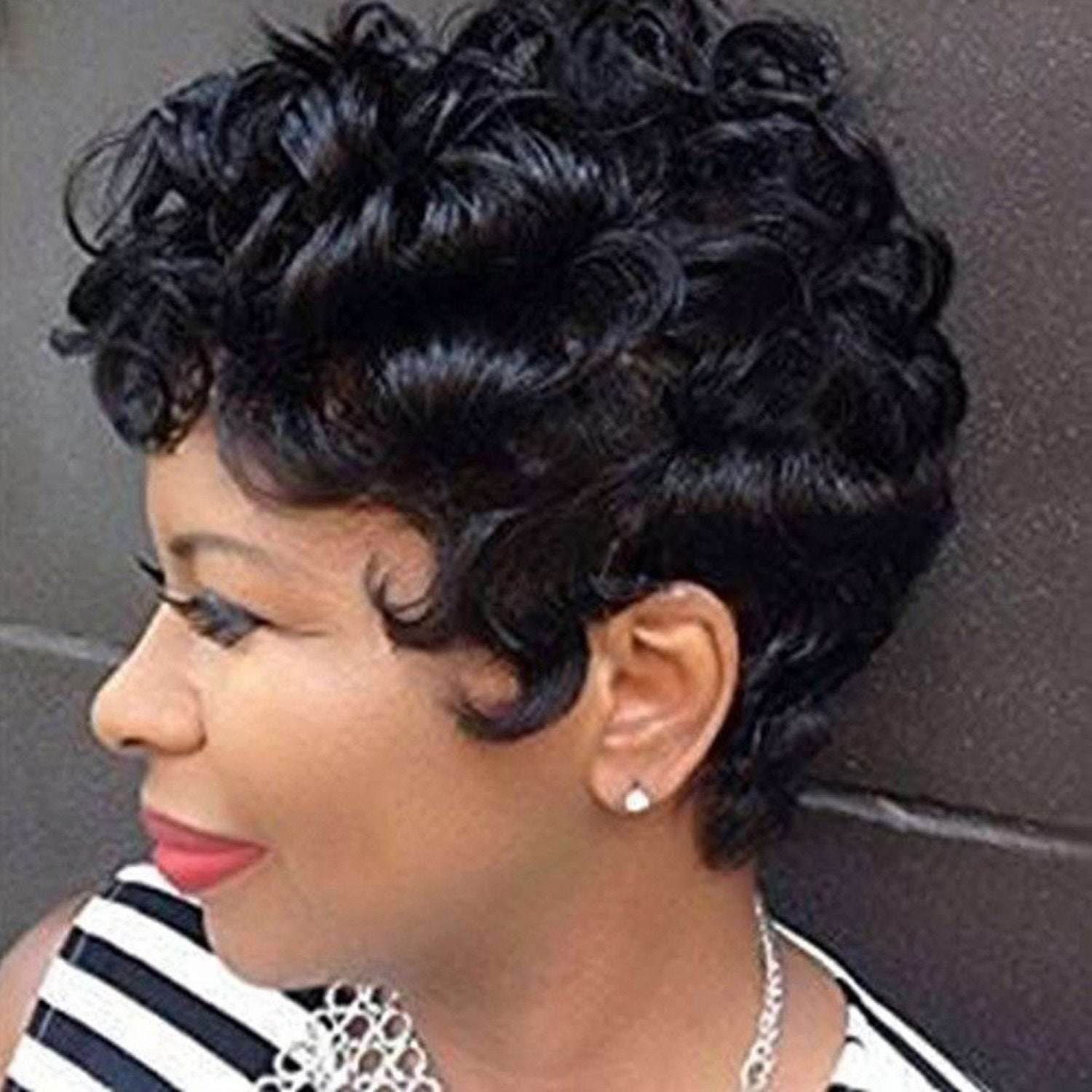 European And American Short Curly Hair Wig Chemical Fiber Headgear