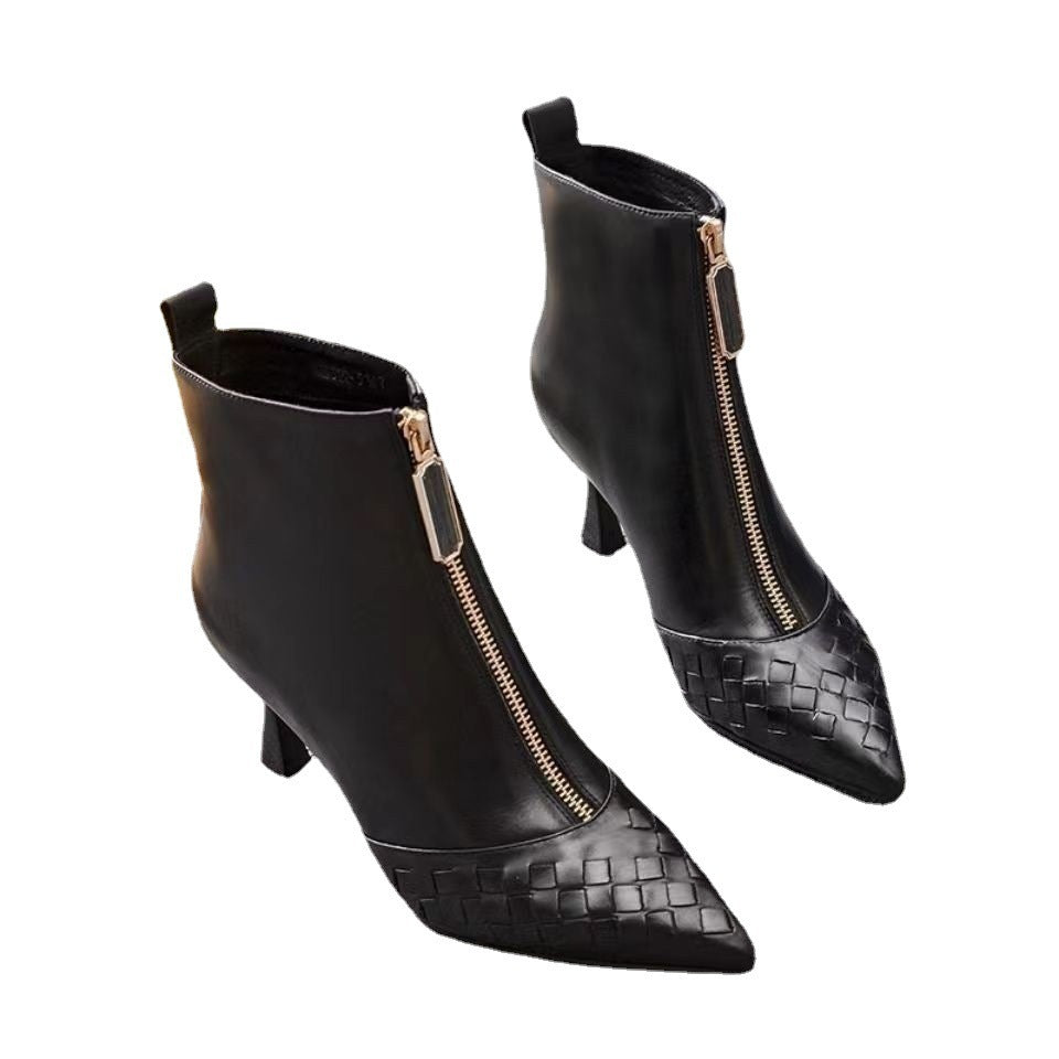 Pointed Toe Stiletto Heel Ankle Boots For Women - globaltradeleader