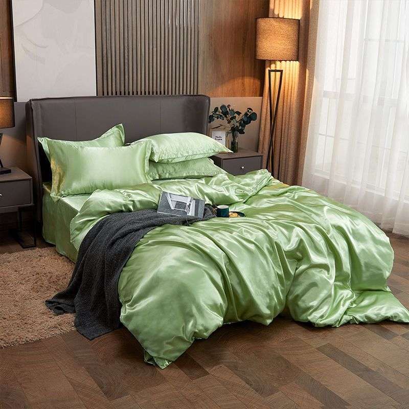 Washed Silk Bed Sheet Four-piece Bedding Set - globaltradeleader