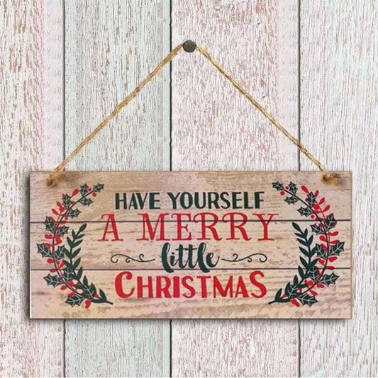 Christmas Simple Decoration Wooden Door Hanging