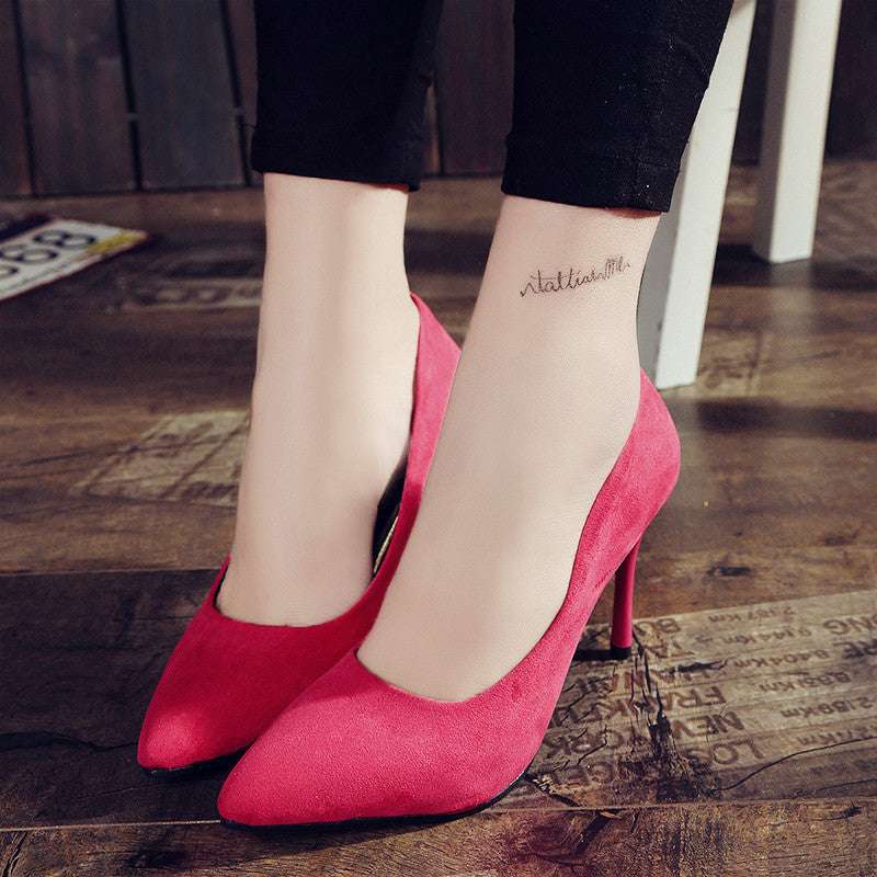 Single Korean Style Shallow Mouth High Heel Women's Shoes - globaltradeleader