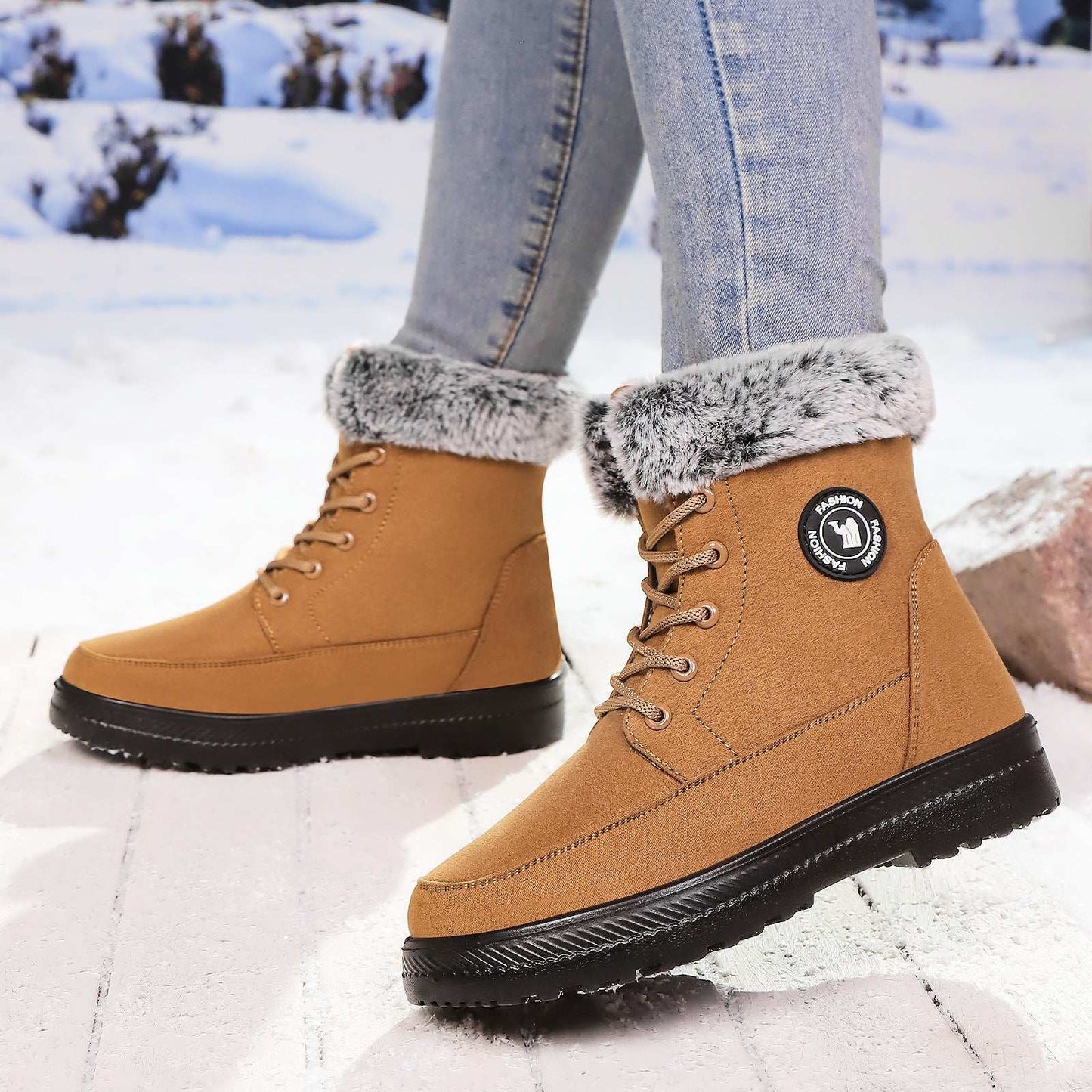 Women's Cotton Soft Bottom Wild Boots - globaltradeleader
