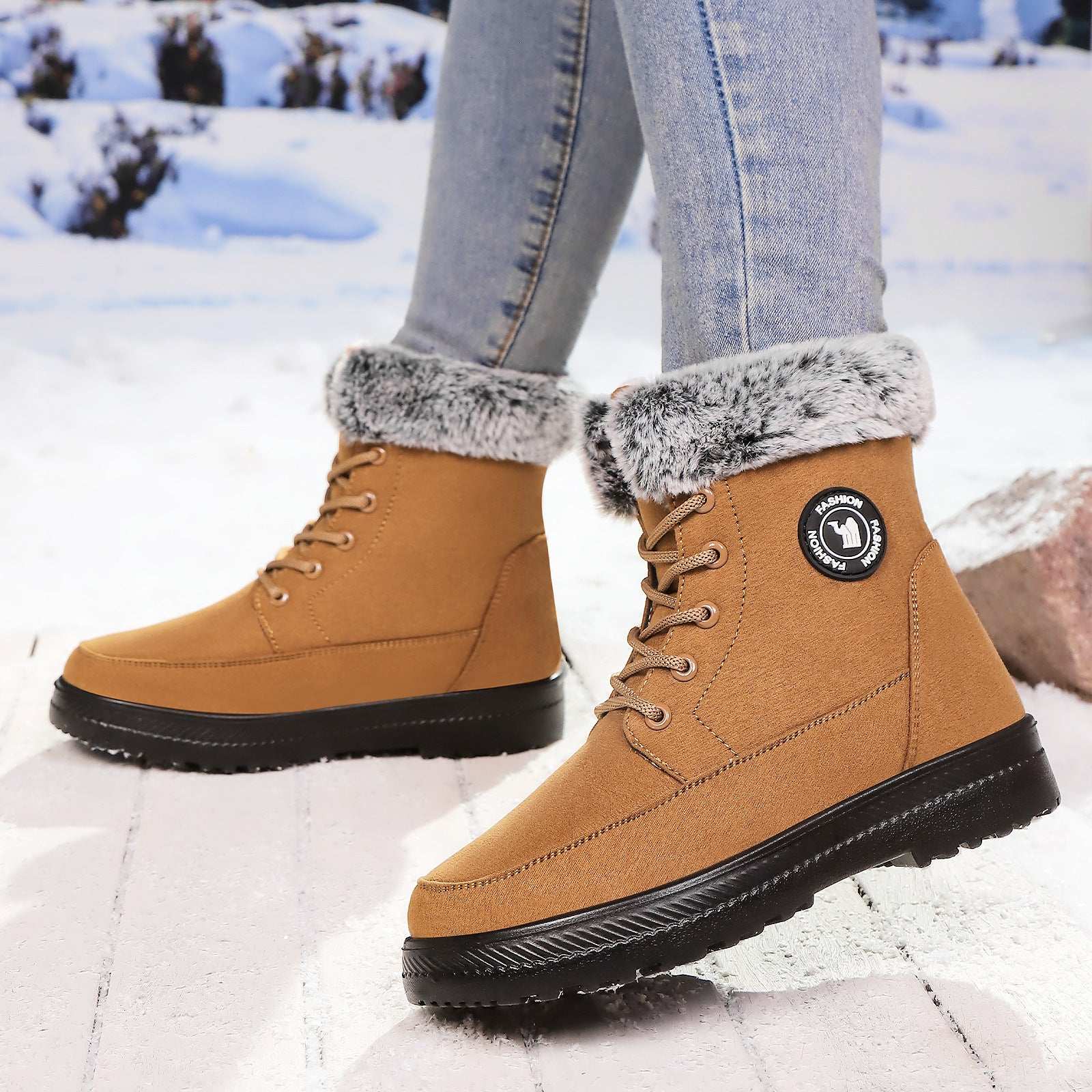 Women's Cotton Soft Bottom Wild Boots - globaltradeleader