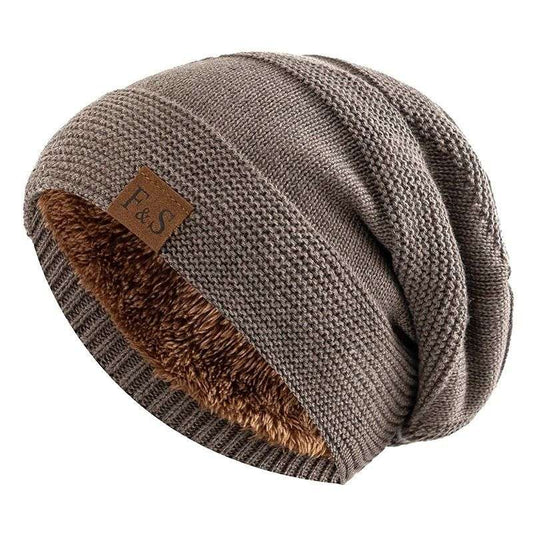 Fleece-lined Pullover Keep Warm Knitted Cloth Label Woolen Cap - globaltradeleader