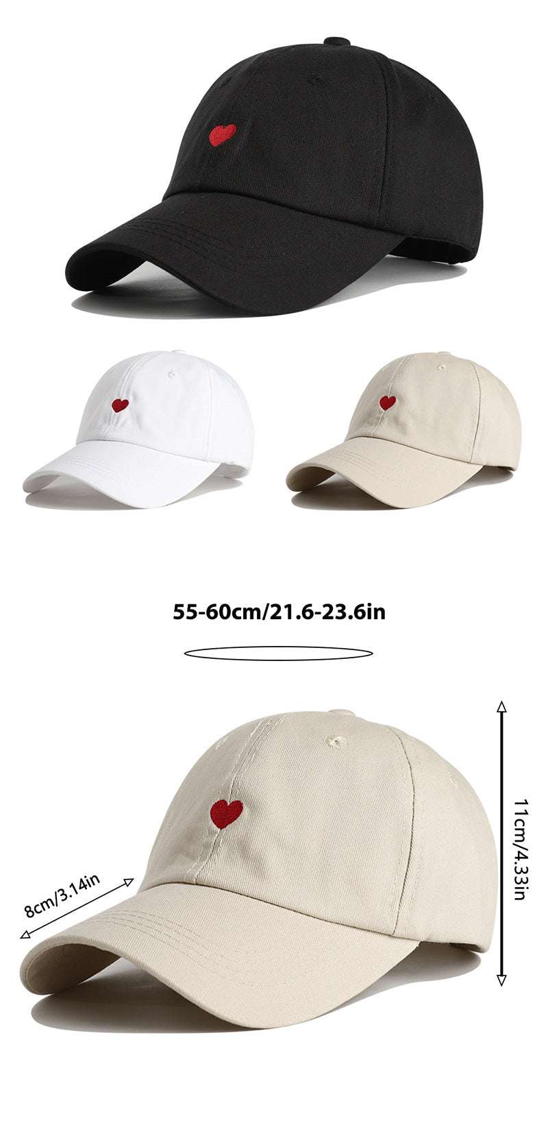 Sun Protection Love Baseball Cap For Women - globaltradeleader