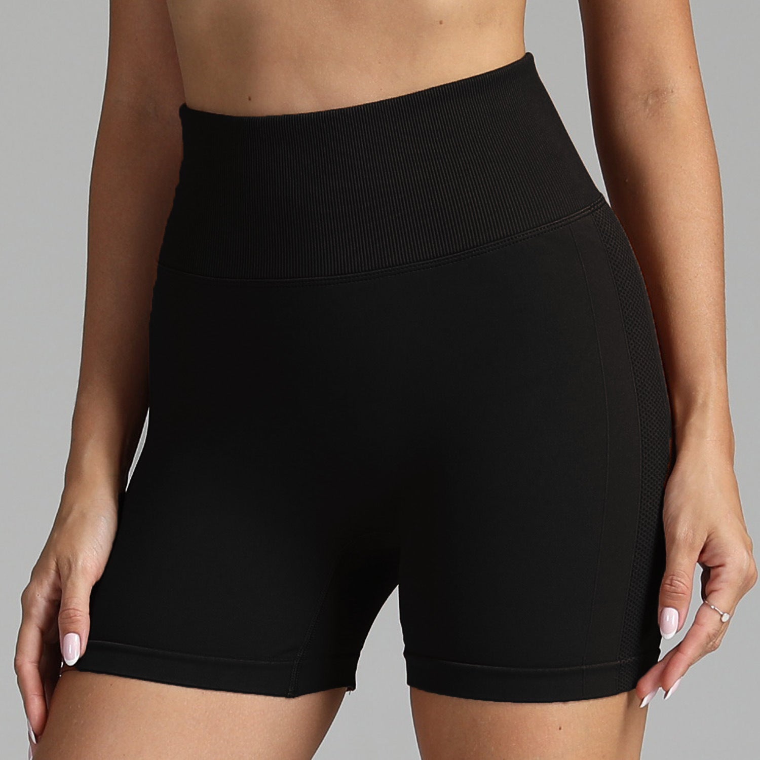 Seamless Yoga Shorts Women Solid Color High Waist Hip-lifting Fitness Pants Running Sweatpants - globaltradeleader