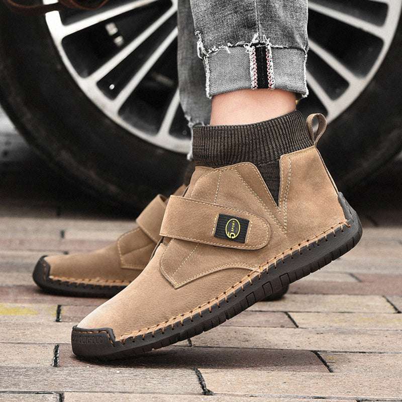Velcro Shoes Men Ankle Boots Winter Sock Trainer Boots High Quality - globaltradeleader