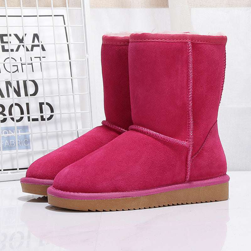Middle Tube Plus Velvet Warm  Boots Student Cotton Shoes - globaltradeleader