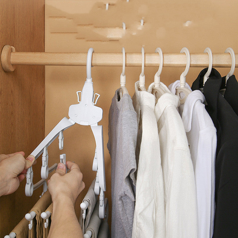 Folding Pant Rack Pant Clip Retractable Wardrobe Storage Rack Finishing