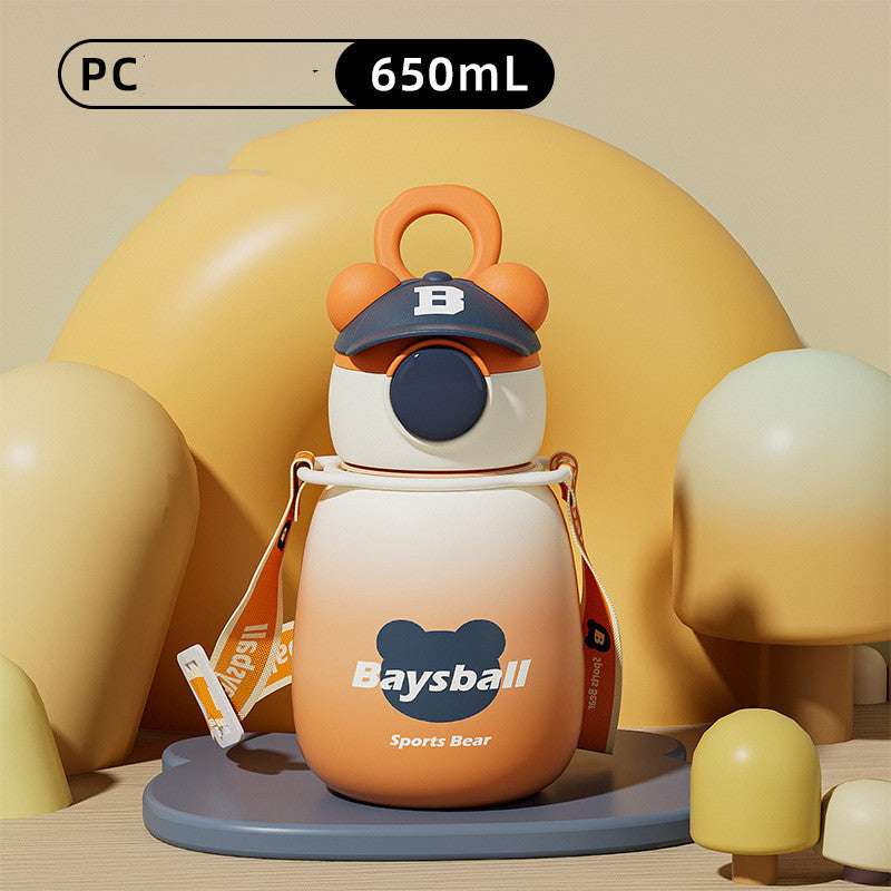 High Beauty Straw Plastic Cute Children Student Sports Portable Water Cup