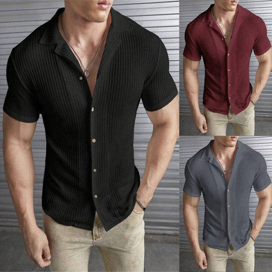 Fashion Casual Slim Top Short Sleeve Men - globaltradeleader
