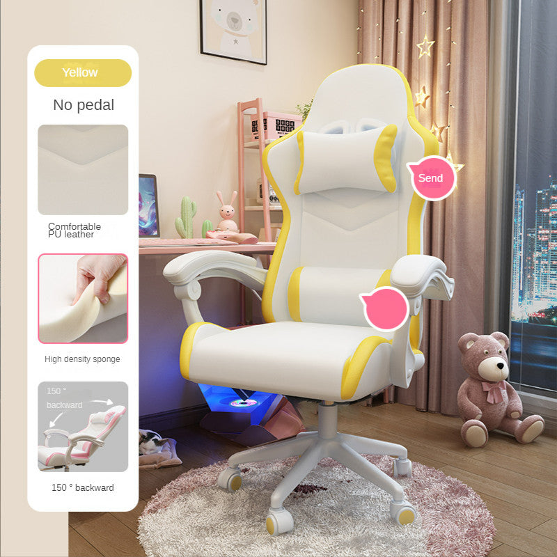 Cute Girls Bedroom Comfortable Sedentary Gaming Chair - globaltradeleader