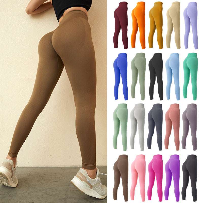 Seamless Leggings Yoga Pants Tummy Control Workout Running Yoga Leggings For Women - globaltradeleader