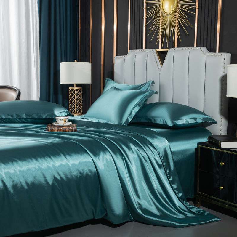 Washed Silk Bed Sheet Four-piece Bedding Set - globaltradeleader