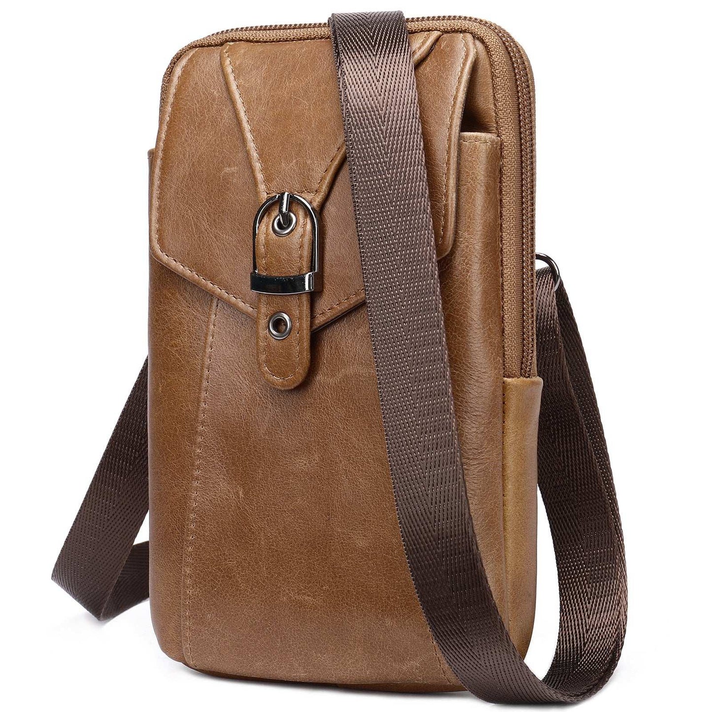 Men's Leather Casual One-shoulder Messenger Bag