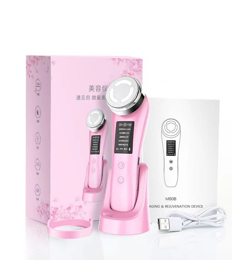 Household Color Light Beauty Instrument Micro-current Facial Massage Cleaning - globaltradeleader