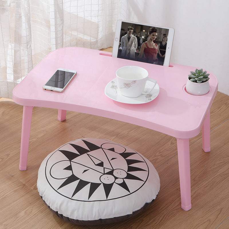 Plastic Lazy Table Portable Computer Small Table College Student Bedroom Table Board Foldable Bed Table - globaltradeleader