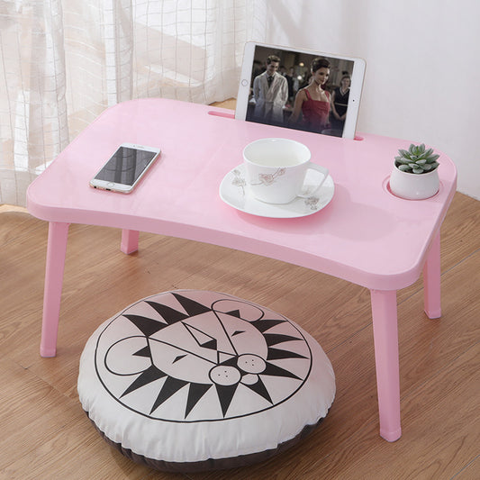 Plastic Lazy Table Portable Computer Small Table College Student Bedroom Table Board Foldable Bed Table - globaltradeleader