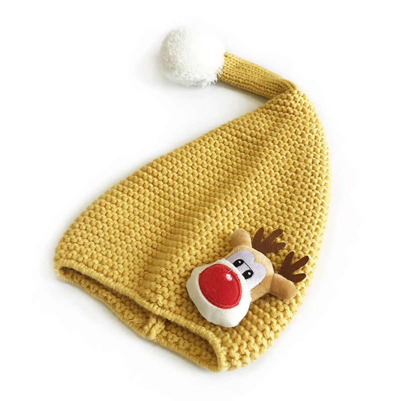 Cute Autumn And Winter Thermal Head Cover Casual Knitted Wool Hat